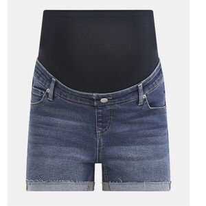 Time and Tru Women's Maternity Roll Cuff Shorts, Size Large